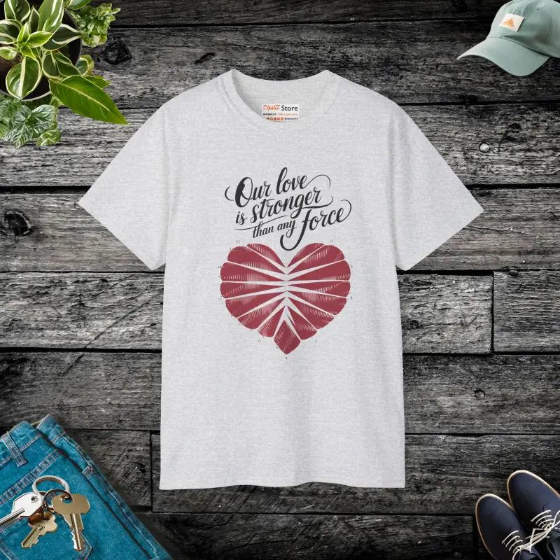 Love’s Power with the Ultra Cotton Tee - Ash / s T-shirt