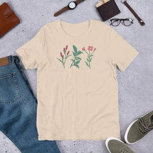 Wild Flowers Tee - Unisex Nature Style Comfort - Dipaliz - Soft Cream / s - T-shirts