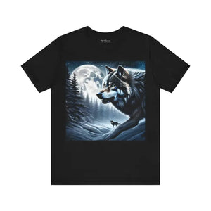 Unisex Jersey Short Sleeve Tee Winter Wolf Design by Dipaliz - T-shirts