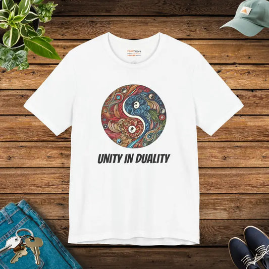 Yin Yang Unisex Jersey Short Sleeve Tee – Timeless & Comfy - White / s T-shirt