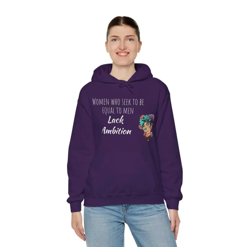 Unleash Ambition: Slay in Unisex Heavy Blend Hoodie - Purple / s