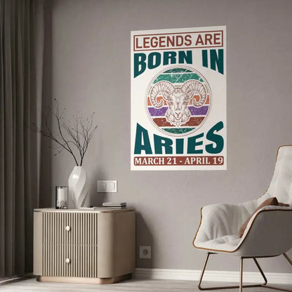 Unleash Your Aries Zodiac Flair With This Stylish Poster
