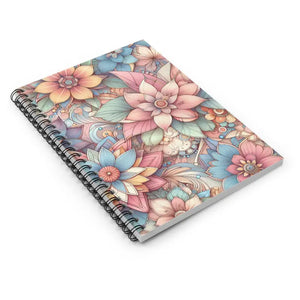 Paper Products - Ruled Line Notebook - Durable Printed Cover Floral - Dipaliz one Size