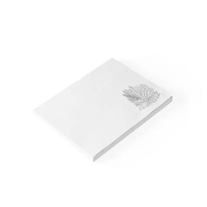 Fern Sketch Post it Note Pad - Stylish Desk Essential - Dipaliz - 4’’ x 3’’ / White - Sticky Notes