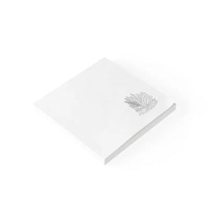 Fern Sketch Post it Note Pad - Stylish Desk Essential - Dipaliz - 4’’ x / White - Sticky Notes