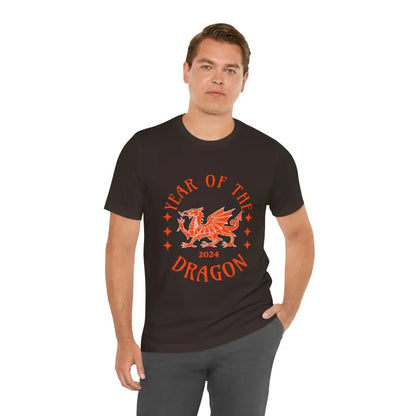 Unleash Power with Dragon Fury Unisex Jersey Short Sleeve Tee - Brown / s T-shirt