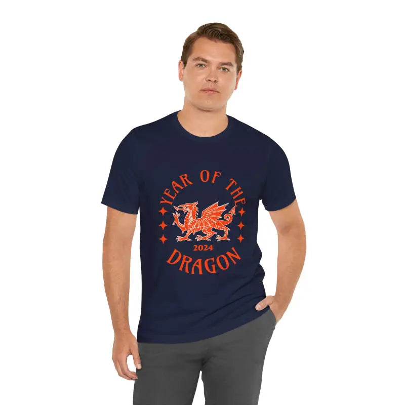 Unleash Power with Dragon Fury Unisex Jersey Short Sleeve Tee - Navy / s T-shirt