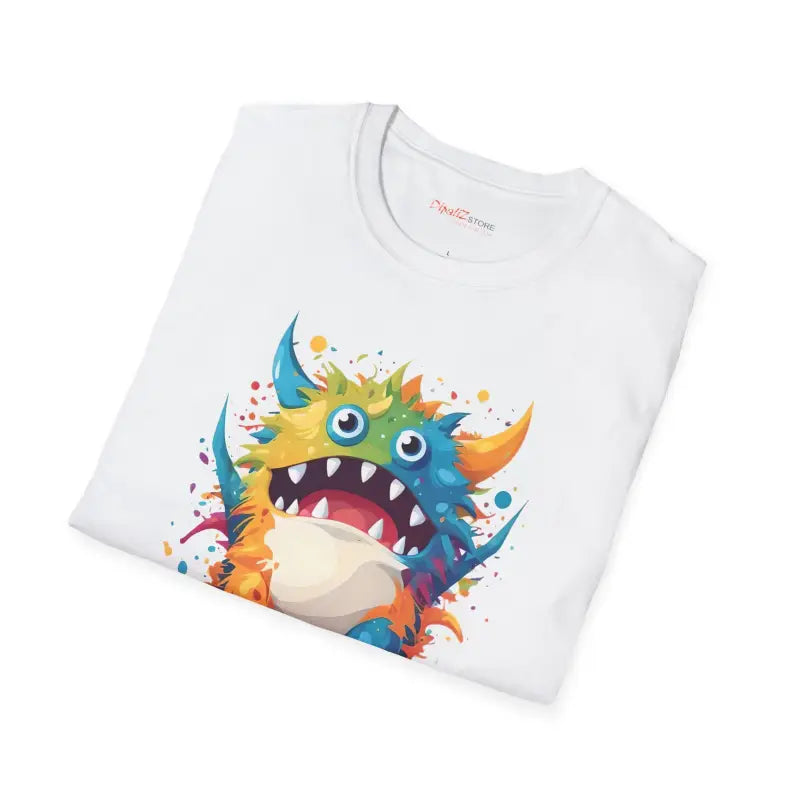 Unleash Fun with a Cute Colorful Monster Softstyle Tee! - T-shirt