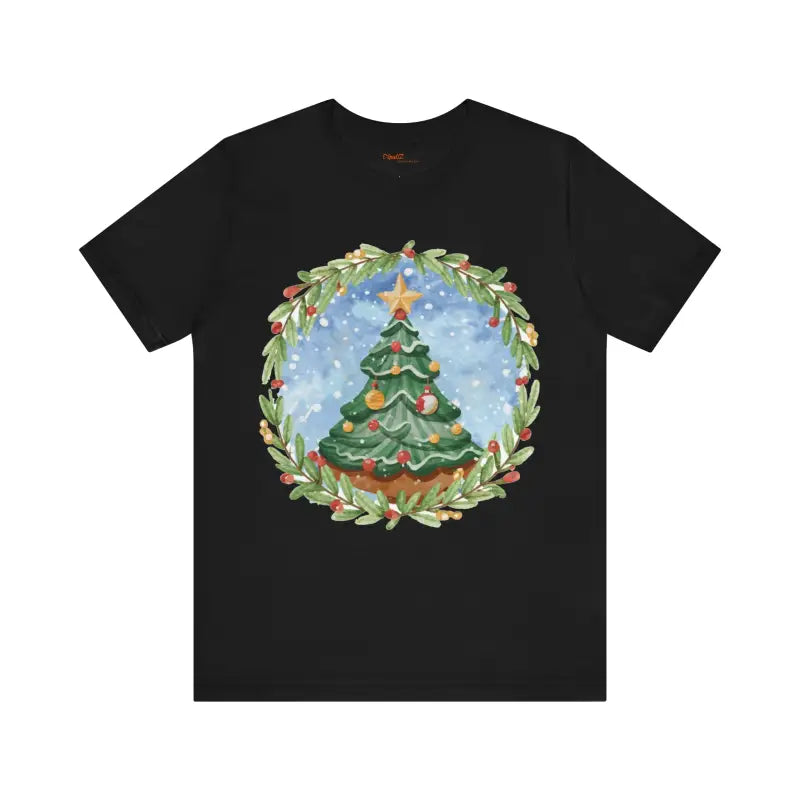 Unisex Christmas Tree Tee: Festive Style in Jersey Short Sleeve - T-shirt