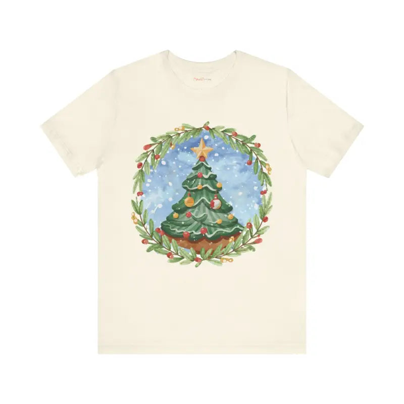 Unisex Christmas Tree Tee: Festive Style in Jersey Short Sleeve - T-shirt