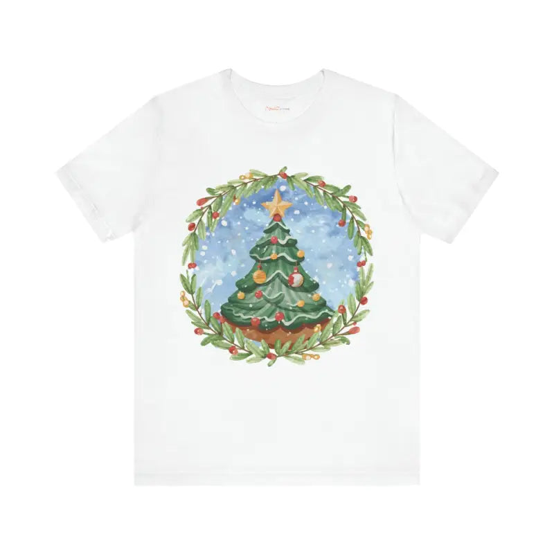 Unisex Christmas Tree Tee: Festive Style in Jersey Short Sleeve - T-shirt