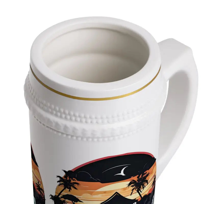 Unleash your Warrior with Japanese Cat Samurai Beer Stein Mug - 22oz