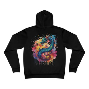 Unisex Sponge Fleece Pullover Dragon Wings Medium Fabric - Dipaliz - Hoodies