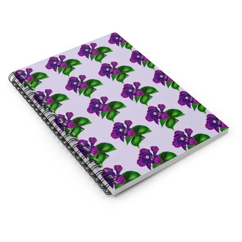 Unleash Your Stationery Sorcery With The Purple Floral Ruled Notebook - Paper Products