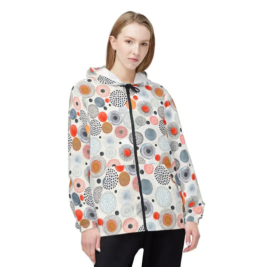 Turn Heads with a Vibrant Abstract Pattern Windbreaker Jacket - Xs Outerwear