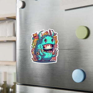 Kiss Cut Vinyl Monster Decals Weatherproof Satin Finish - Dipaliz - Decorative Stickers