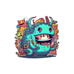 Kiss Cut Vinyl Monster Decals Weatherproof Satin Finish - Dipaliz - Decorative Stickers