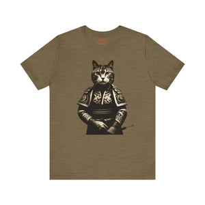Samurai Cat Unisex Jersey Short Sleeve Tee Warrior Style - Dipaliz - T-shirts