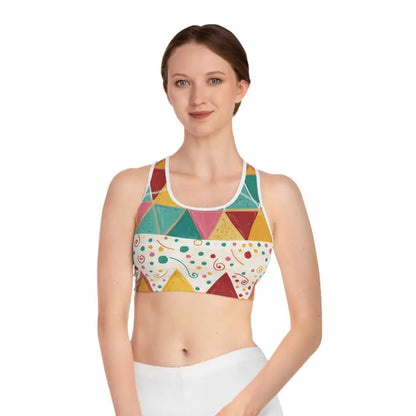 Unleash the Power: Moisture-wicking Dipaliz Sports Bra - s / White Stitching Bras