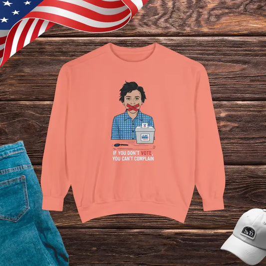 Unleash your Voice with Vote & Complain Sweatshirt! - Terracotta / s Sweatshirt