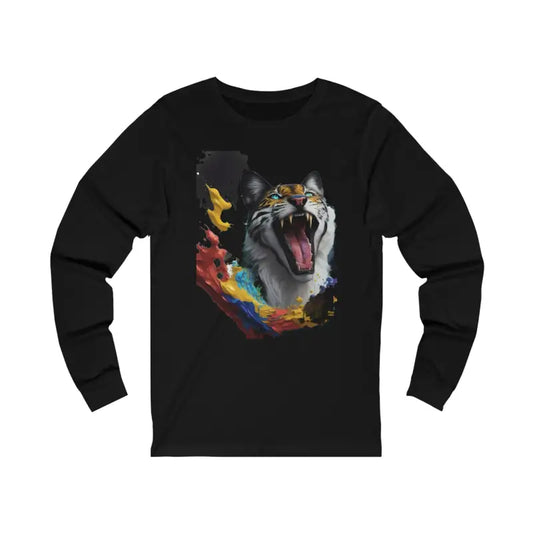 Unleash Your Wild Cat Vibe With Our Trendy Long Sleeve Tee - Long-sleeve