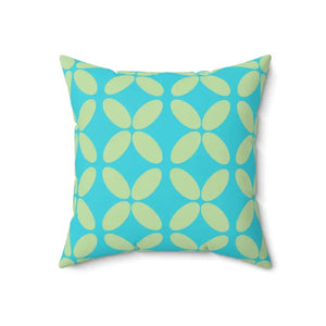 Green Abstract Pattern Polyester Square Pillow - Bold Decor - Dipaliz - 18’’ × - Throw Pillows