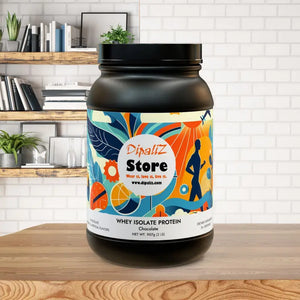 Premium Whey Isolate Protein for Explosive Muscle Gains - Dipaliz - Black Tub + Lid / Net Wt 32 Oz (907g) / Chocolate