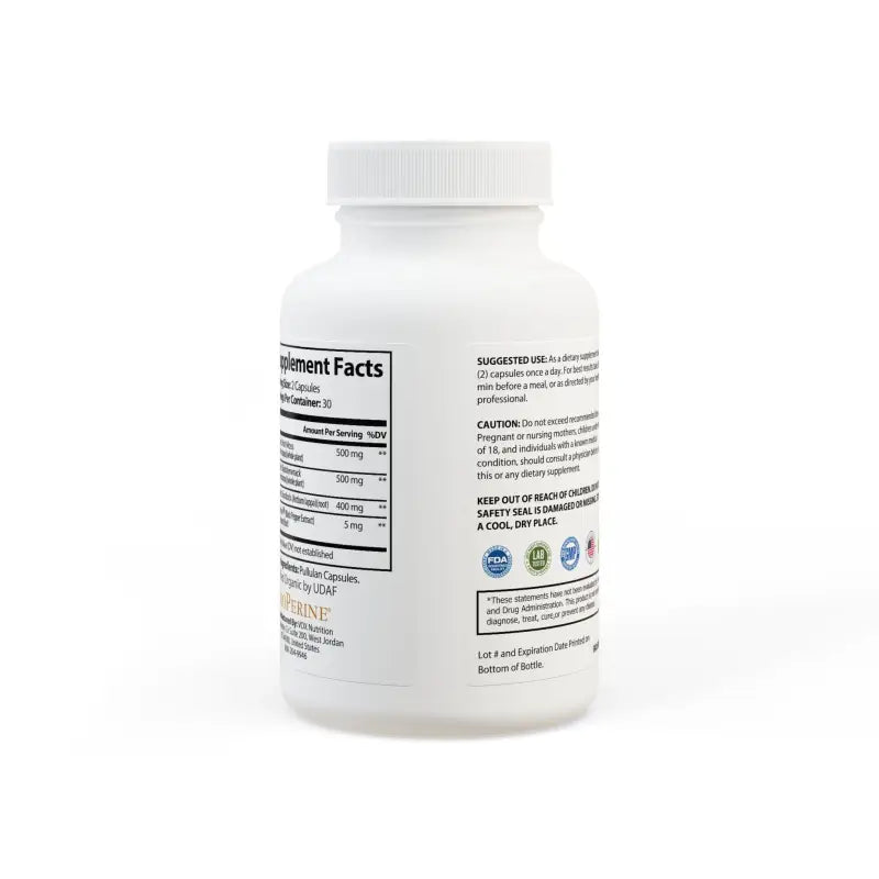 Dive Into Wellness with Power-packed Sea Moss Supplement - White Bottle + Cap / Unflavored / 60 Capsules Food