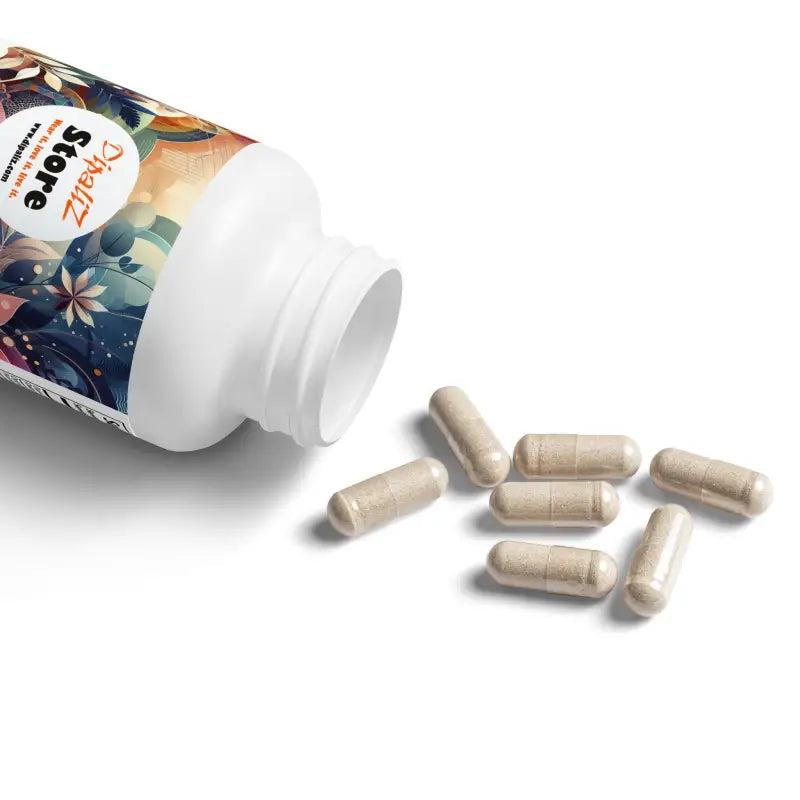 Dive Into Wellness with Power-packed Sea Moss Supplement - White Bottle + Cap / Unflavored / 60 Capsules Food