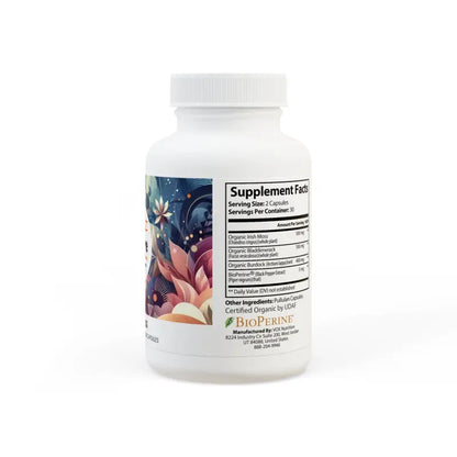 Dive Into Wellness with Power-packed Sea Moss Supplement - White Bottle + Cap / Unflavored / 60 Capsules Food