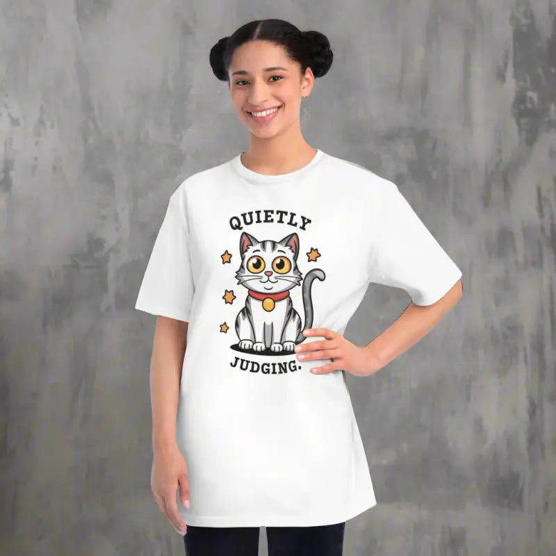 Econscious Cat Quietly Judging Tee: Comfort Meets Cool - T-shirt