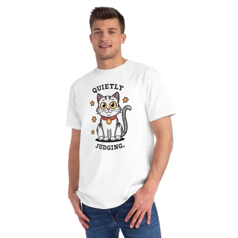 Econscious Cat Quietly Judging Tee: Comfort Meets Cool - T-shirt