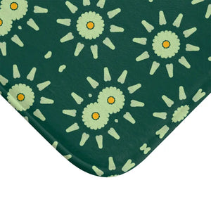 Green Geometric Bath Mat - Stylish Non-slip Design - Dipaliz - Mats & Rugs