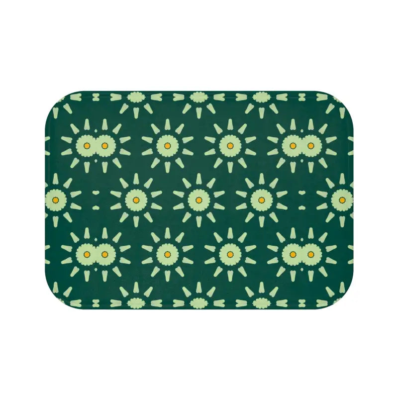 Step Up your Style with a Luxe Green Geometric Bath Mat - Home Decor