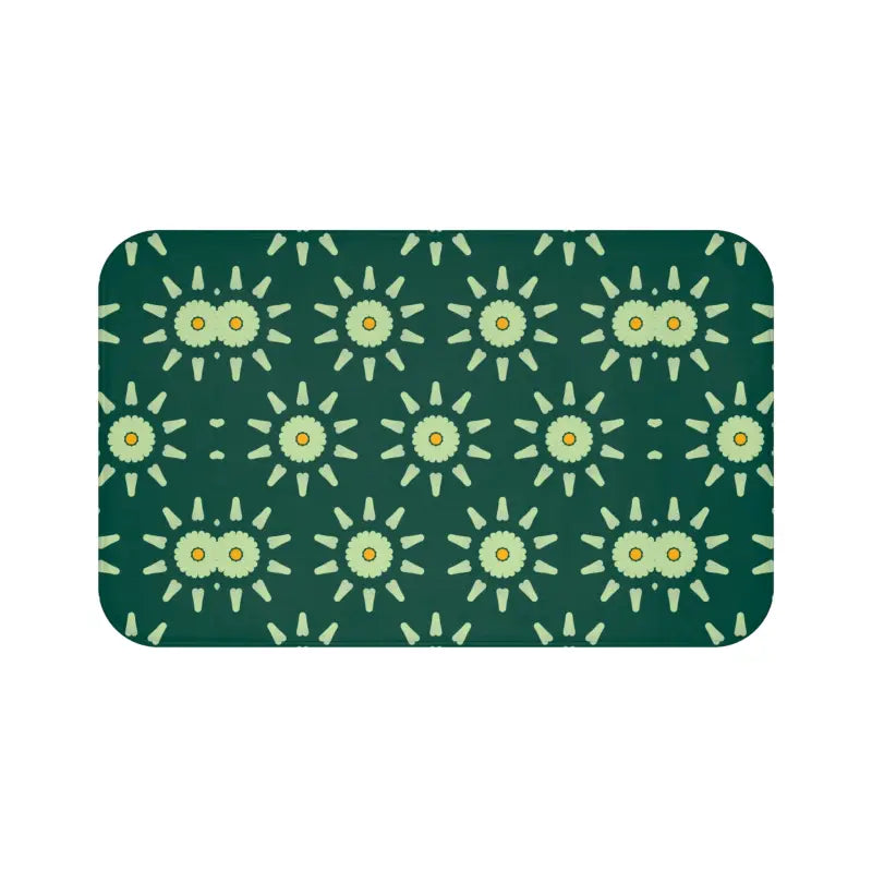 Step Up your Style with a Luxe Green Geometric Bath Mat - Home Decor