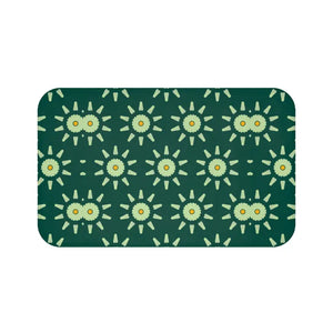 Green Geometric Bath Mat - Stylish Non-slip Design - Dipaliz - Mats & Rugs