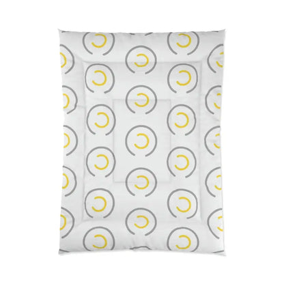 Upgrade Your Bedroom With The Abstract Yellow Circle Comforter! - 68’ × 92’