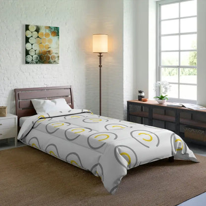 Upgrade Your Bedroom With The Abstract Yellow Circle Comforter!