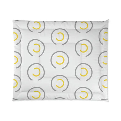Upgrade Your Bedroom With The Abstract Yellow Circle Comforter! - 104’ × 88’