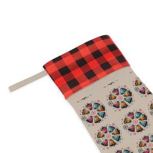Christmas Stocking Burlap Bells Festive Holiday Decor - Dipaliz - Stockings