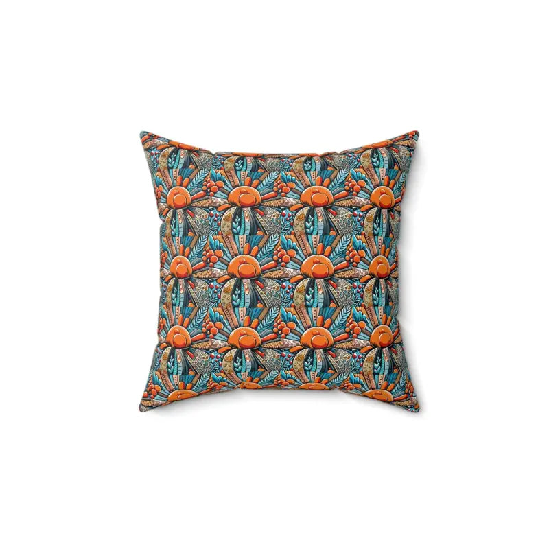 Elevate your Space with Intricate Flowers Polyester Pillow - 14’’ × Home Decor