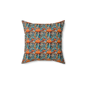 Intricate Flowers Pattern Spun Polyester Square Pillow by Dipaliz - 14’’ × - Throw Pillows