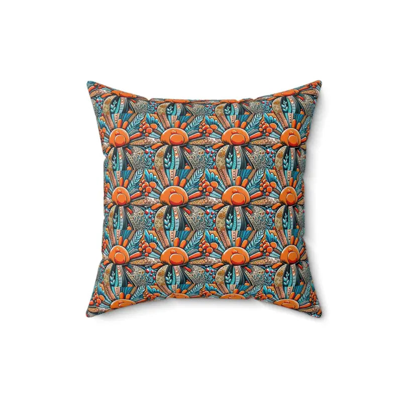 Elevate your Space with Intricate Flowers Polyester Pillow - 16’’ × Home Decor