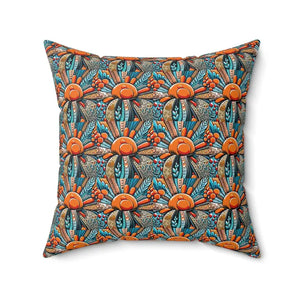 Intricate Flowers Pattern Spun Polyester Square Pillow by Dipaliz - 20’’ × - Throw Pillows