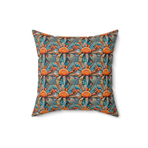 Intricate Flowers Pattern Spun Polyester Square Pillow by Dipaliz - Throw Pillows