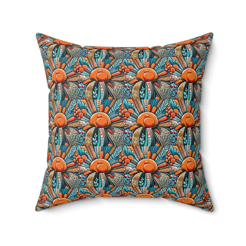 Elevate your Space with Intricate Flowers Polyester Pillow - Home Decor