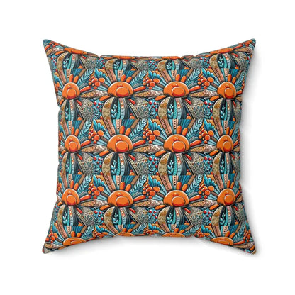 Elevate your Space with Intricate Flowers Polyester Pillow - Home Decor