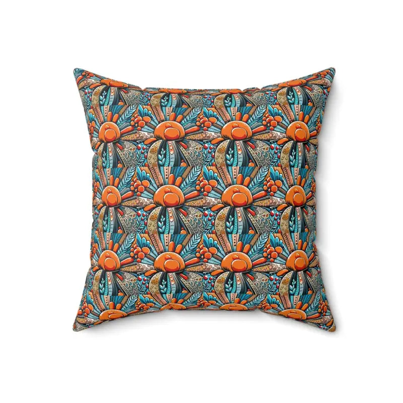 Elevate your Space with Intricate Flowers Polyester Pillow - Home Decor