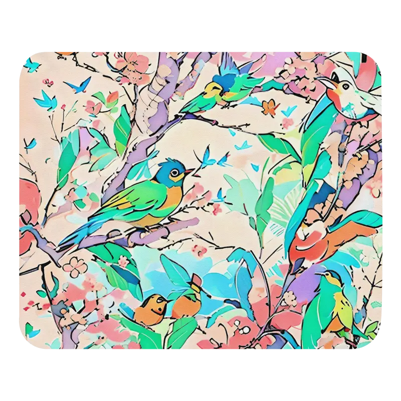 Transform your Space with the Birds on a Tree Mouse Pad - Computer Accessories