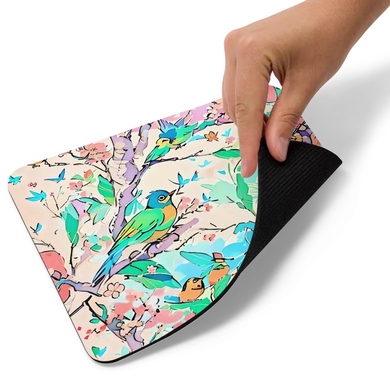 Transform your Space with the Birds on a Tree Mouse Pad - Computer Accessories